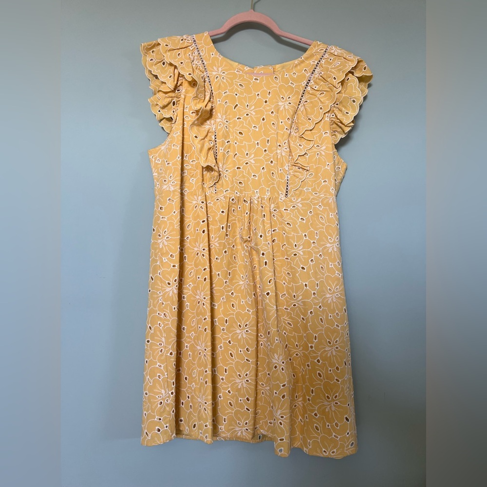 Sezane Chacha Dress Jaune Ecru - Size 44 - Butter Yellow Trend!